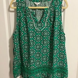 Crown & Ivy top with lace bottom